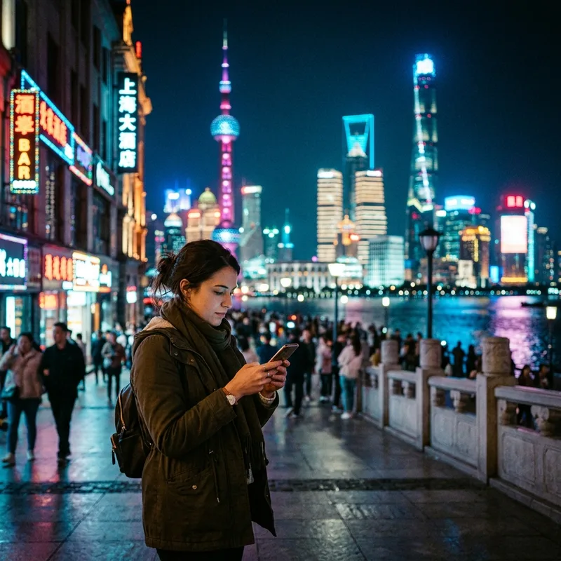 China at night