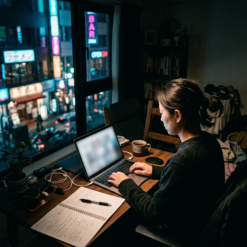 Spreadsheet of eSIM plans open on a laptop at night